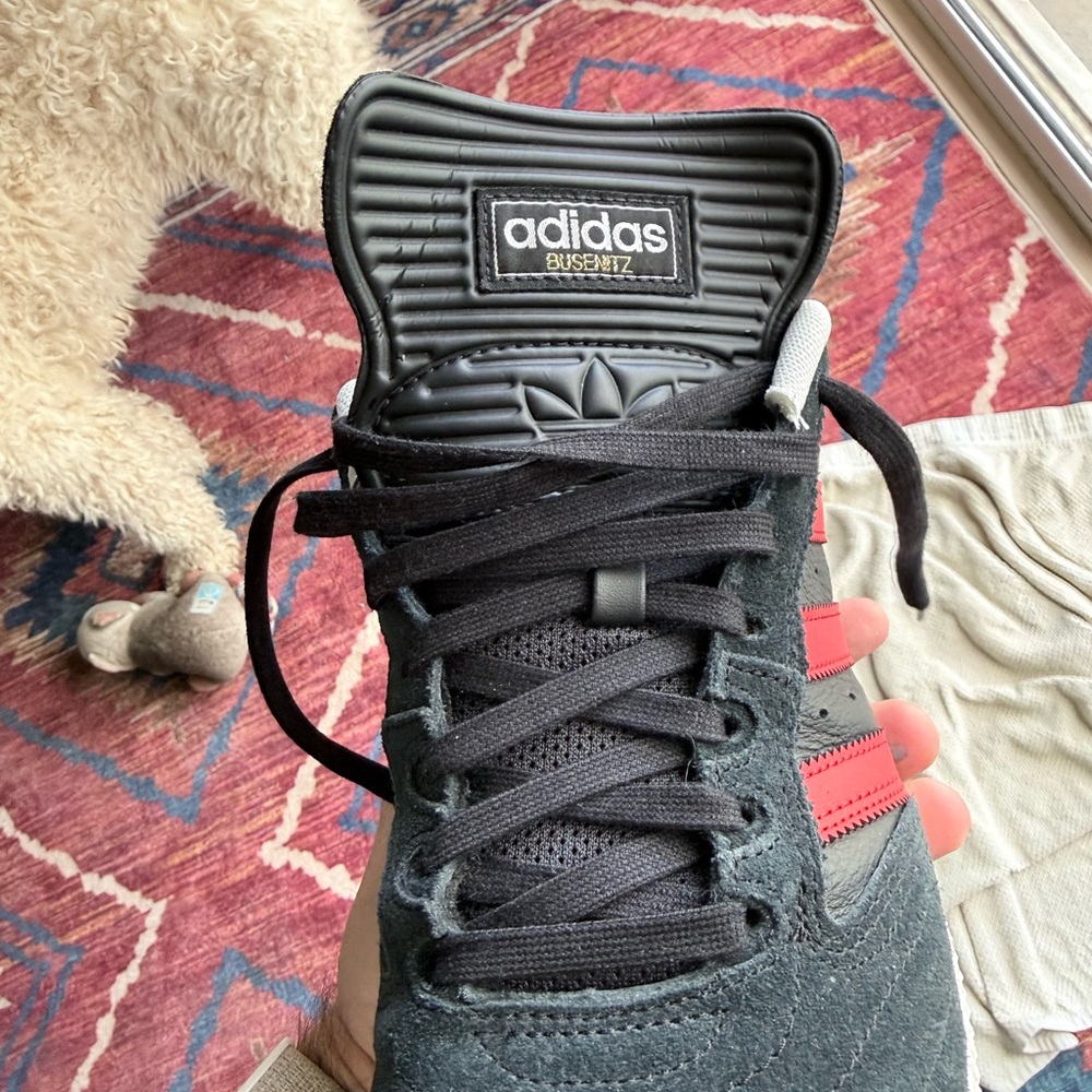 Adidas Black and Red Busenitz Sneakers, UNCUT…New, no box - Picture 5 of 13